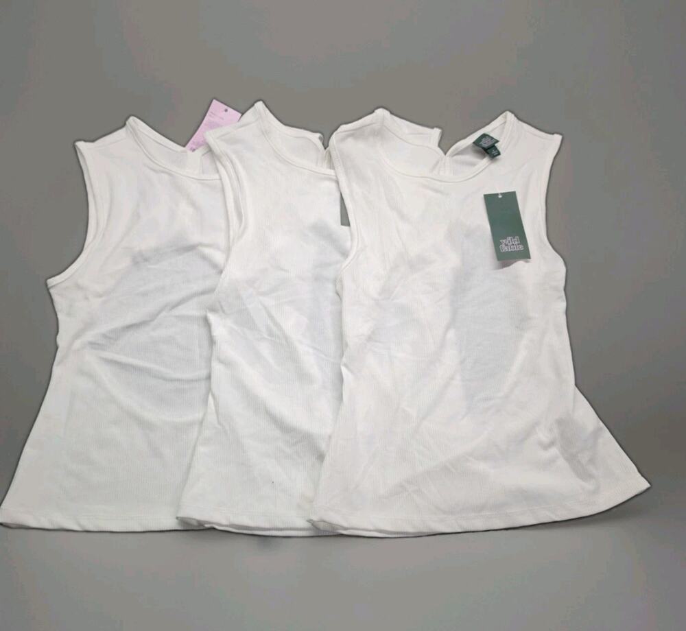 Bundle Of 3 Wild Fable Women’s Ribbed Open Back Tank Top Size S